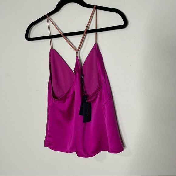 Revolve Rag & Bone Jaci Racerback Silk Camisole in Deep Pink - Picture 7 of 10